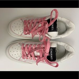 Calfskin Chanel Women's Logo Sneakers